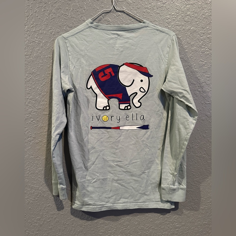 Ivory Ella Softball Long Sleeve T Shirt - Size XS